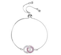 Generico Bracciale Mamma Figlia | Catena Da Polso Regolabile In - Bracciale Figlia Doppio Anello Intrecciato Eterno,Per Donne Femmina Adolescenti Ragazze Compleanno Ringraziamento Festival