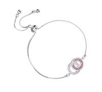 Generico Bracciale Mamma Figlia | Gioielli Per Mano Regolabili - Bracciale Figlia Doppio Anello Intrecciato Eterno | Per Donne Femmina Adolescenti Ragazze Compleanno Ringraziamento Festival
