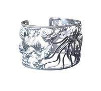 Generico Bracciale Mare - Bracciale Moda Ragazze,Gioiello Ornamentale da Polso con Apertura, Bangle Largo di Moda per Donne