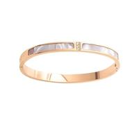 Generico Bracciale multiuso in lega per occasioni che combina conchiglie perlescenti e disegni disposizione tripla diamanti Uso quotidiano Gioielli minimalisti per le donne