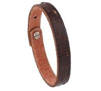 Generico bracciale pelle uomo, Bracciale in pelle conciata al vegetale per uomo, bracciale rigido intrecciato fatto a mano, gioielli vintage con custodia, regali di compleanno per fidanzato e miglio