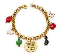 Generico Bracciale “Qualunque cosa accada, noi ci vediamo a casa - Bracciale oro charms - Bracciale ciondoli e frase