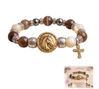 Generico Bracciale Re della Gloria con Cavallo, Braccialetto Cristiano Elastico con Ciondolo a Cavallo, Regalo Spirituale per Cristiani