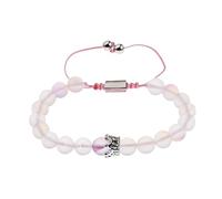 Generico Bracciale regolabile con corona in argento per donna e uomo | Design intrecciato con perline luminose fatte a mano(Color2)
