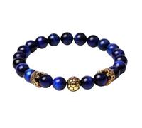Generico Bracciale Tibetan Color Blu Sodalite Cristallo Naturale Amuleto Portafortuna Monaci Tibetani Talismano Protezione Benedizione Buddhismo Mantra Sacri Yoga Idea Regalo Uomo Donna