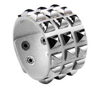 Generico Bracciale Uomo Cuoio, Bracciale Borchiato Con Punte Rock Punk, Fatto A Mano, Polsino In Pelle Intrecciata, Gioielli Gotici Anni '80 Con Custodia, Accessori Cosplay Per Halloween, Regalo Per