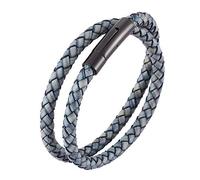 Generico Bracciale Uomo Cuoio,Bracciale In Pelle Intrecciata A Doppio Giro Per Uomo E Donna, Cinturino Da Polso In Corda Intrecciata Con Chiusura Magnetica, Gioielli Vichinghi, Regalo Per La Festa D