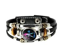 Generico Bracciale Uomo in Pelle Bracciale Multistrato con Perline Luminose | Bracciale alla Avvolgente a Polsino per Adulti Donne Casa Viaggio Quotidiano Ufficio Appuntamenti Fest