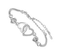Generico Braccialetti da donna, gioielli braccialetti - Banghi da sogno alla moda regolabile a cuore - Accessori eleganti con fascino di rame, per donna moglie mamma la sua ragazza