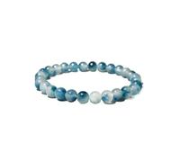 Generico Braccialetti di giada diaspro calcedonio blu classici