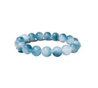 Generico Braccialetti di giada diaspro calcedonio blu classici