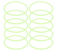 Generico Braccialetti e Accessori Anni 90 in Silicone Luminosi al Buio 10 Pezzi, Elastici, Sottili ed Eleganti, per Feste