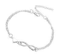 Generico Braccialetti Per Feste - Braccialetto in Lega per Gioielli Fatto a Mano con Cuore 'Amore - Accessorio da Polso Romantico per Fidanzata Madre Moglie Sorella Amica e Figlia