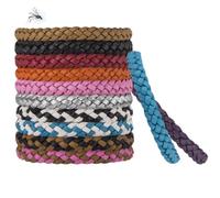 Generico Braccialetti Repellenti per Insetti, Set da 12 Pezzi in 8 Colori, Regolabili e Comodi per Campeggio, Escursionismo e Attività all'Aperto