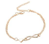 Generico Braccialetto a Catena con Cuore - Bracciale A Cuore In Lega Per Donna - Elegante Ciondolo Da Polso Regalo Per Donna Figlia Sorella Amica