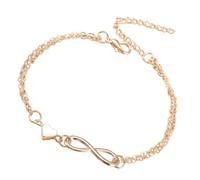 Generico Braccialetto A Cuore Per Ragazze | Bracciale A Cuore In Lega Per Donna | Elegante Ciondolo Da Polso Regalo Per Donna Figlia Sorella Amica