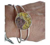 Generico Braccialetto Abbraccio Autunnale,Gioiello Ispirato a un mio dipinto, | Manetta Regolabile, Regalo Artistico Cabochon