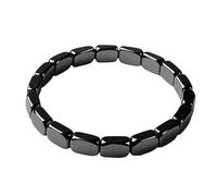 Genérico Braccialetto Di Ematite Da Uomo,Bracciale Maschile Elegante | Gioielli Da Bambola Da Uomo Per Mariti Padri Viaggi Diari Sport Collezionisti Appassionati Di Benessere