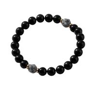 Generico Braccialetto In Ossidiana | Gioiello Energetico con Perle di Ossidiana | Bracciali in Pietre e Perline Uomo Donna | Per Adulti Casa Quotidiano Feste Appuntamenti San Grounding Battesimo