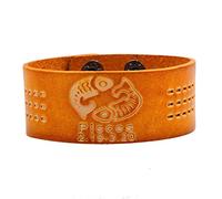 Generico Braccialetto Largo In Pelle Con 12 Costellazioni, 2 Pezzi, Con Segno Zodiacale, Cinturino Da Polso Vintage, Gotico, Rock, Punk, Gioielli Con Ciondolo Per Uomo E Donna, Marrone, Bilancia