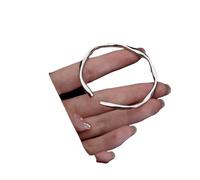 Generico bracciali donna argento Braccialetto spesso scintillante in argento sterling for donna, vintage, fatto a mano, con chiusura a scatto, compleanno