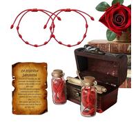 Generico Bracciali per Donna | Gioiello con Regolabile,Portafortuna Per Coppie Con Cordoncino,per Uomo Donna Fidanzato Fidanzata Matrimonio San Compleanno Festa