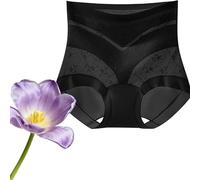 Genérico Braguitas Graceloom, Ropa Interior Renabloom, Braguitas De Cintura Alta con Soporte para El Abdomen para Mujer, Braguitas Moldeadoras para Mujer (Negro,L)