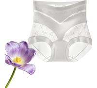Genérico Braguitas Graceloom, Ropa Interior Renabloom, Braguitas De Cintura Alta con Soporte para El Abdomen para Mujer, Braguitas Moldeadoras para Mujer (Gris,L)
