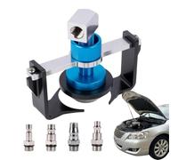 Generico Brake Bleeder Adapter, 58mm Brake Fluid Reservoir Tool | Anodized Aluminium Alloy Adapter with 4 Quick Connectors for American, Japanese, European and Metric Brake Systems, Car Repai