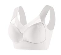 Genérico Brasier Correttore Della Postura, Senza Ferri, Brasier Lisciante Della India, Supporto Completo Per Donna, Senza Aste, Comodo, Correttore Della Postura, Traspirante, 01 Argento, L