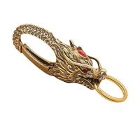 Genérico Brass Key Ring | Dragon Keychain Pendant | Pendant Charm Accessory Keyring for Women Men Christmas Car Purse Bag Good Luck, Rubino, Consulte la descripción