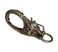 Genérico Brass Key Ring | Dragon Keychain Pendant | Pendant Charm Accessory Keyring for Women Men Christmas Car Purse Bag Good Luck, Zaffiro, Consulte la descripción