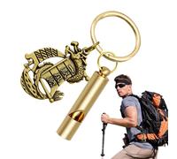 Generico Brass Whistle - Vintage Coaching Signal Whistle, Metal Sound Tool | Professional Training Outdoor Alert Device, Loud Survival Signaling Tool for Camping Hiking Wilderness Rescue