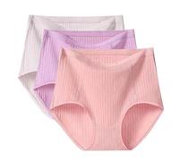 Generico Brassiere Microfibra 3PC Slip Taglie Forti da Donna XL 6XL Slip a Vita Alta da Donna a Copertura Totale per Donna Confezione Multipla Seno in Silicone (Beige, XXXXL)