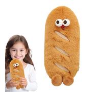 Generico Bread Plush Toy - 4.72x3.94x9.84 inches, Soft Food Toy | Brown Bread Stuffed, Funny Food Plush Doll for Living Room, Bedroom, Study