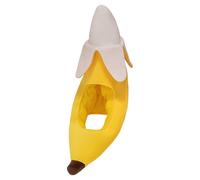 Generico Breathable Banana Hat Costume, Funny Plush Banana Cosplay Cap, 26.38 Inches Size Lightweight Soft Yellow Headgear, Cute Photo Prop for Role Play, Holidays, Adults, Teens