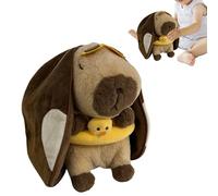 Generico Breathing Capybara Plush - Soft Musical Animal Toy, Adjustable Rhythmic Breathing Motion, Soothing Stress Relief Aids, Portable Travel Sleeping Companion For Kids Teens