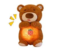 Generico Breathing Stuffed Animal - 28cm Sleep Soother Bear | Soft Plush Material Heartbeat Simulation, Rhythmic Motion Sound & Light Machine For Newborns Girls Boys Birthday