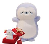 Generico Breathing Stuffed Animal, Penguin Sleep Companion Toy Doll, Baby Soothing Bedtime Nursery Comfort Plush for Relaxation Travel Gift Preschool Bedroom Daily Family Use