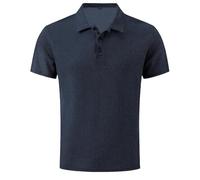 Generico Breeze Shirts for Men Ultra Comfortable Polo Shirt Textured Breathable, Quick Dry Refreshing Silky (Navy Blue,L)