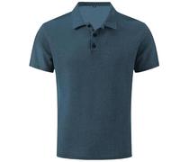 Generico Breeze Shirts for Men Ultra Comfortable Polo Shirt Textured Breathable, Quick Dry Refreshing Silky (Blue,M)