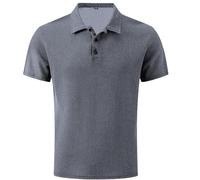 Generico Breeze Shirts for Men Ultra Comfortable Polo Shirt Textured Breathable, Quick Dry Refreshing Silky (Light Gray,XXL)