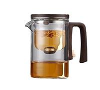 Generico Brewaura Magical Teapot, Brewaura Tea Infuser, Untold Magical Teapot, Enchanti Tea Pot Glass Teapot with Strainer, Water Separation Glass Teapot with Wooden Handle