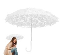 Generico Bridal Lace Parasol, Vintage Lace Umbrella, Small Decorative Wedding Umbrella, Elegant Laces Design for Bridal Photos Parties, Garden Events And Stylish Accessory Brides Special Occasions