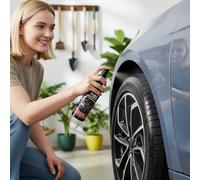 Generico Brillantina per Cerchi,100ml Politore per Ruote,Pulitore E Brillante per Pneumatici | per Protezione Duratura e Lucentezza con Aspetto Come Nuovo ed Effetto Nero per Camion e Motocicli