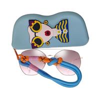 Generico Brillen Case for Women - Borsa di stoccaggio in silicone 1x portatile con cerniera e nastro da polso | morbida per occhiali da sole Girl Children Organizzatore da campeggio