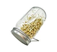 Generico Broccoli Sprouts Growing Kit - Wide Mouth Stackable Clear Glass with Lid, Sprouts Growing Jar Kit, Hydroponic Seed Sprouting Germination Vessel | Cultivation Planter System for Alfal