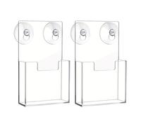 Generico Brochure Holder Wall Mount - Clear Acrylic Display Organizer for Office and Business | Multi Pocket Design with Easy Installation, Perfect for Flyers, Pamphlets, and Menus