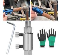 Generico Broken Pipe & Valve Thread Extractor,Stripped Screw Extractor for Damaged Faucet Water Pipes,Ergonomic Water Pipes Extraction Kit for 1/2”,3/4”,1.31”