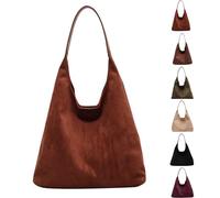 Generico Brown Suede Bag Built-in small SuedePurse - Women's Shoulder Hobo Bags, for Work Everyday (Brown)